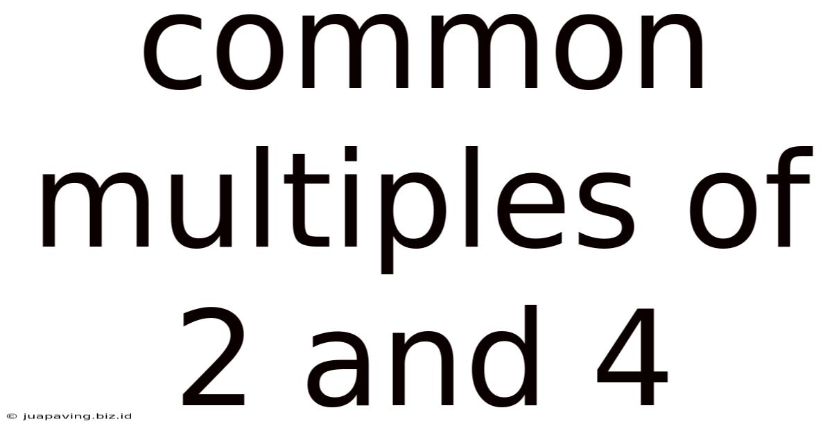 Common Multiples Of 2 And 4
