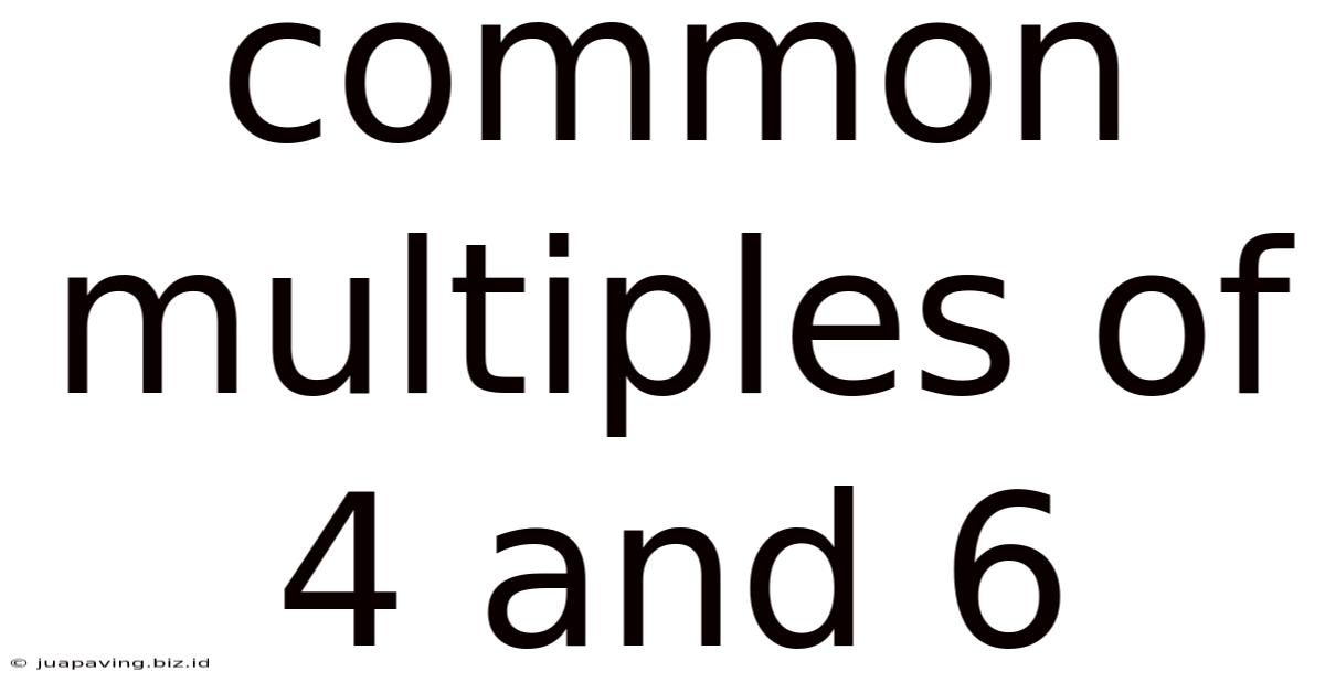 Common Multiples Of 4 And 6