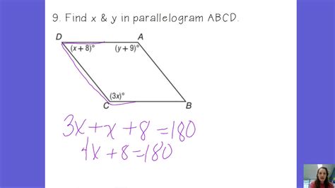 Consecutive Angles In A Parallelogram Are