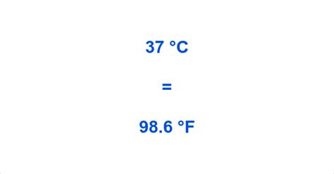 Conversion Of 37 Degrees Celsius To Fahrenheit