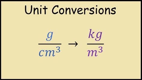 Convert Kg M3 To G Cm3