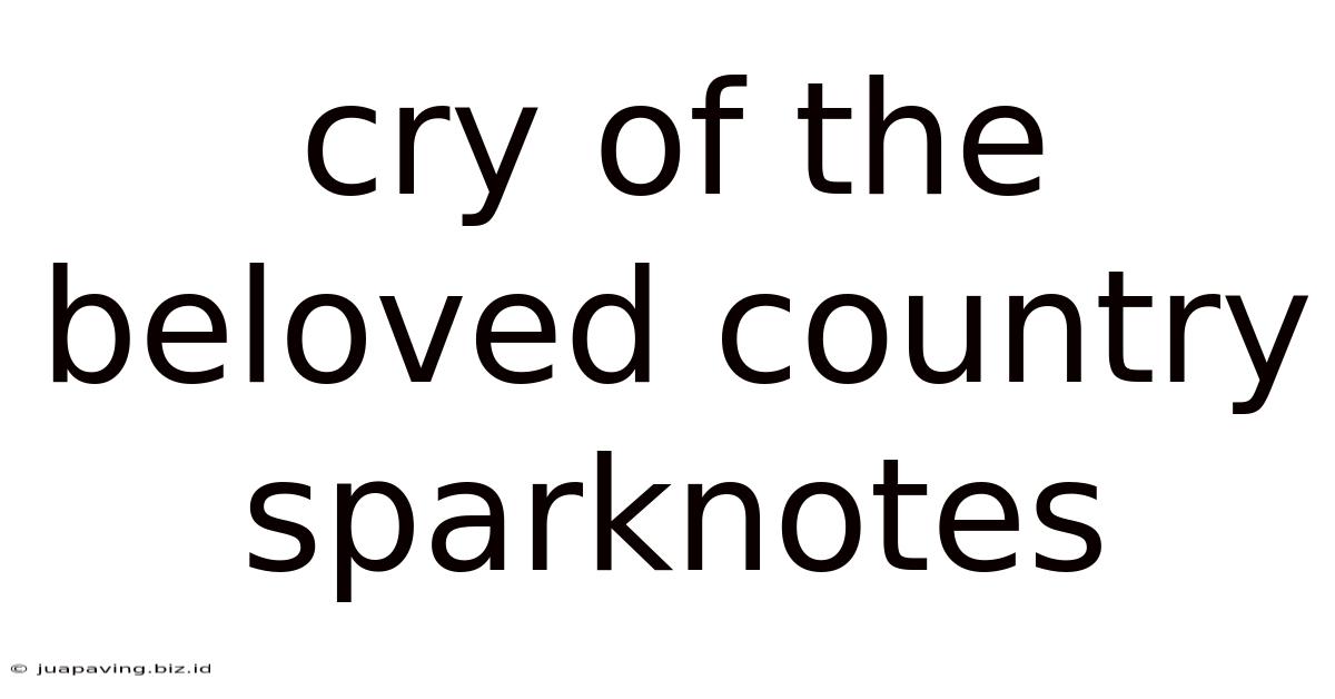 Cry Of The Beloved Country Sparknotes