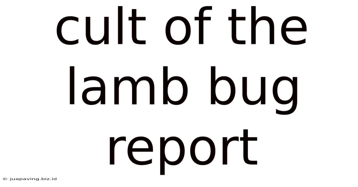 Cult Of The Lamb Bug Report