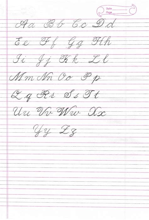 Cursive Writing From A To Z