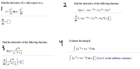 Derivative Of X With Respect To Y