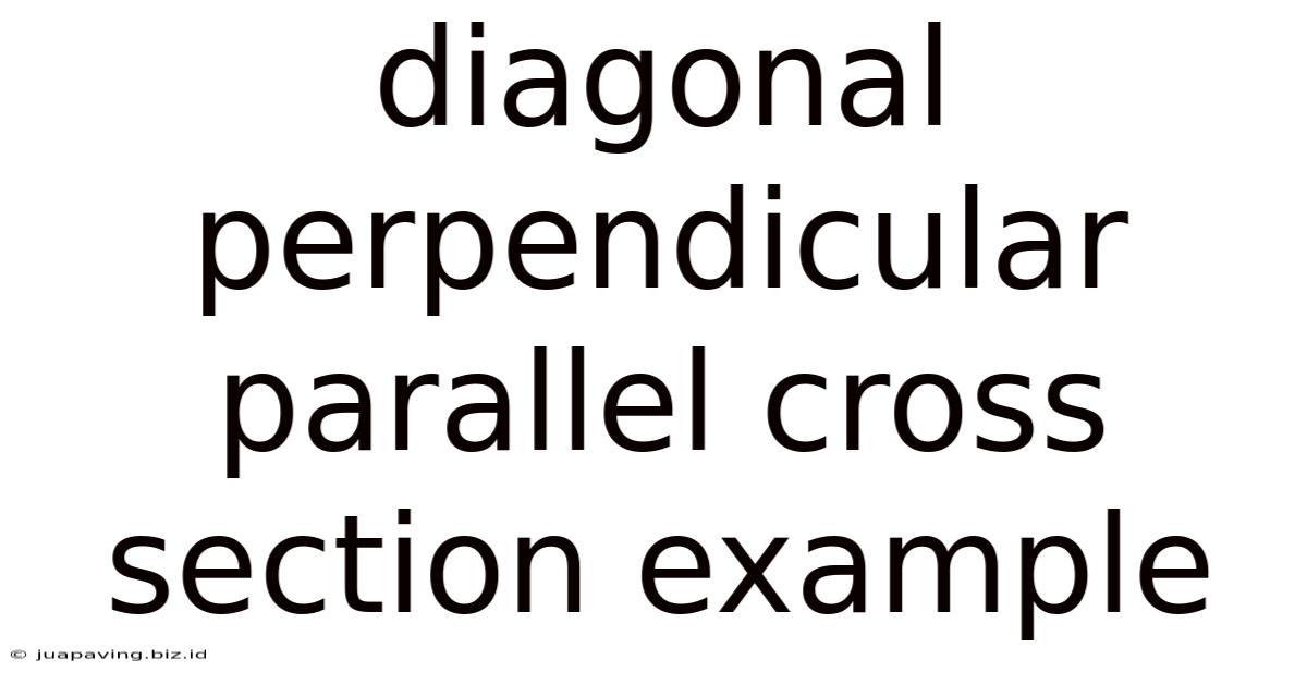 Diagonal Perpendicular Parallel Cross Section Example