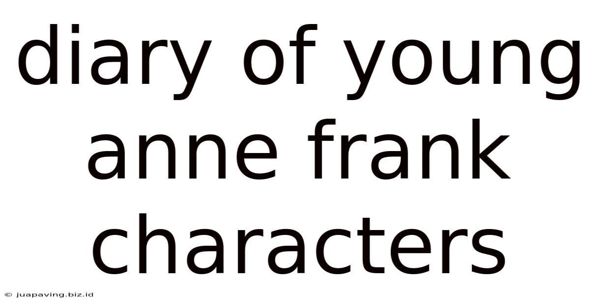 Diary Of Young Anne Frank Characters