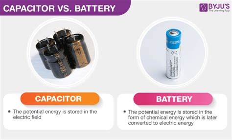 Difference Between A Battery And A Capacitor