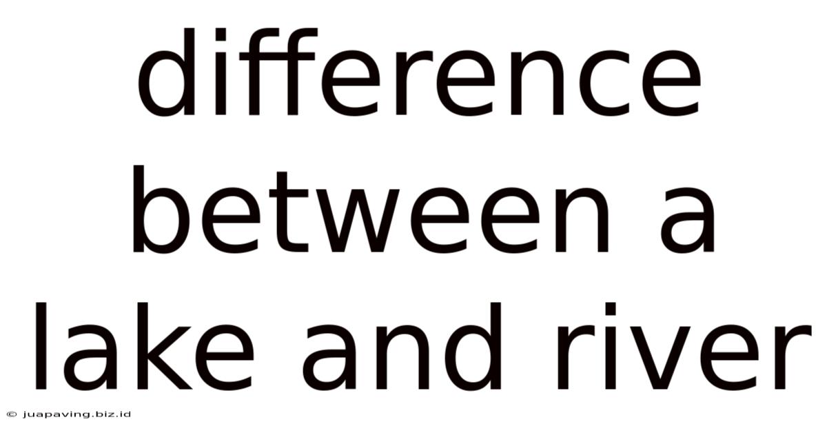Difference Between A Lake And River