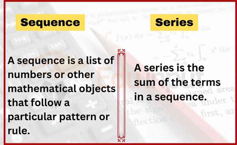 Difference Between A Sequence And Series