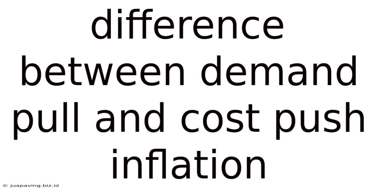 Difference Between Demand Pull And Cost Push Inflation