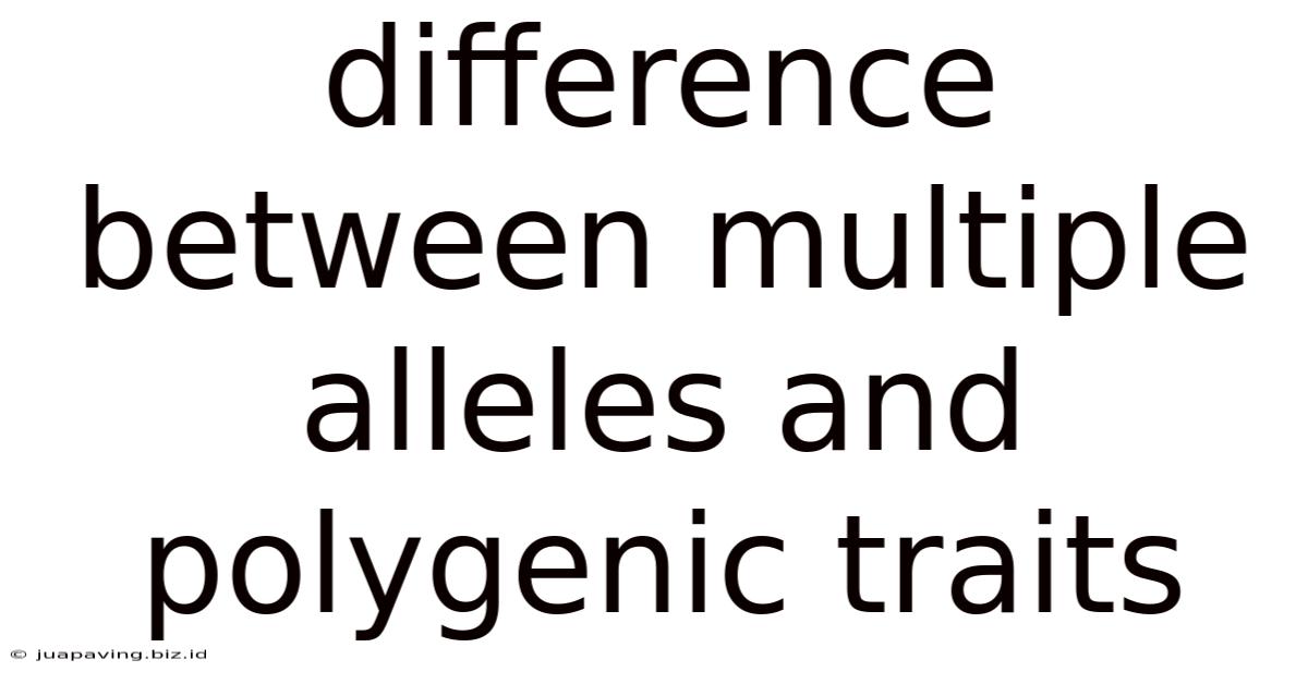 Difference Between Multiple Alleles And Polygenic Traits