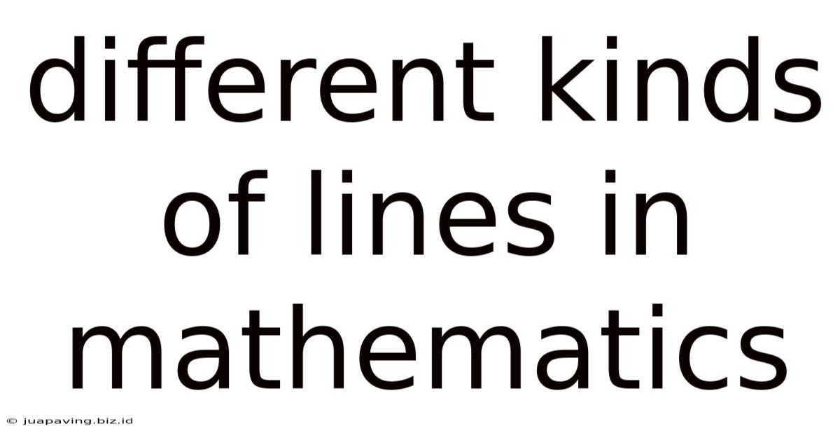 Different Kinds Of Lines In Mathematics