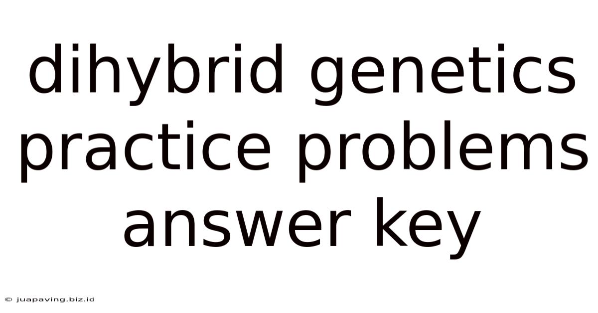 Dihybrid Genetics Practice Problems Answer Key