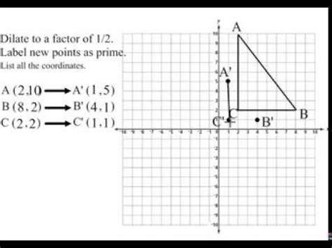 Dilation By A Scale Factor Of 1 2