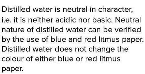 Distilled Water Is Acidic Or Basic