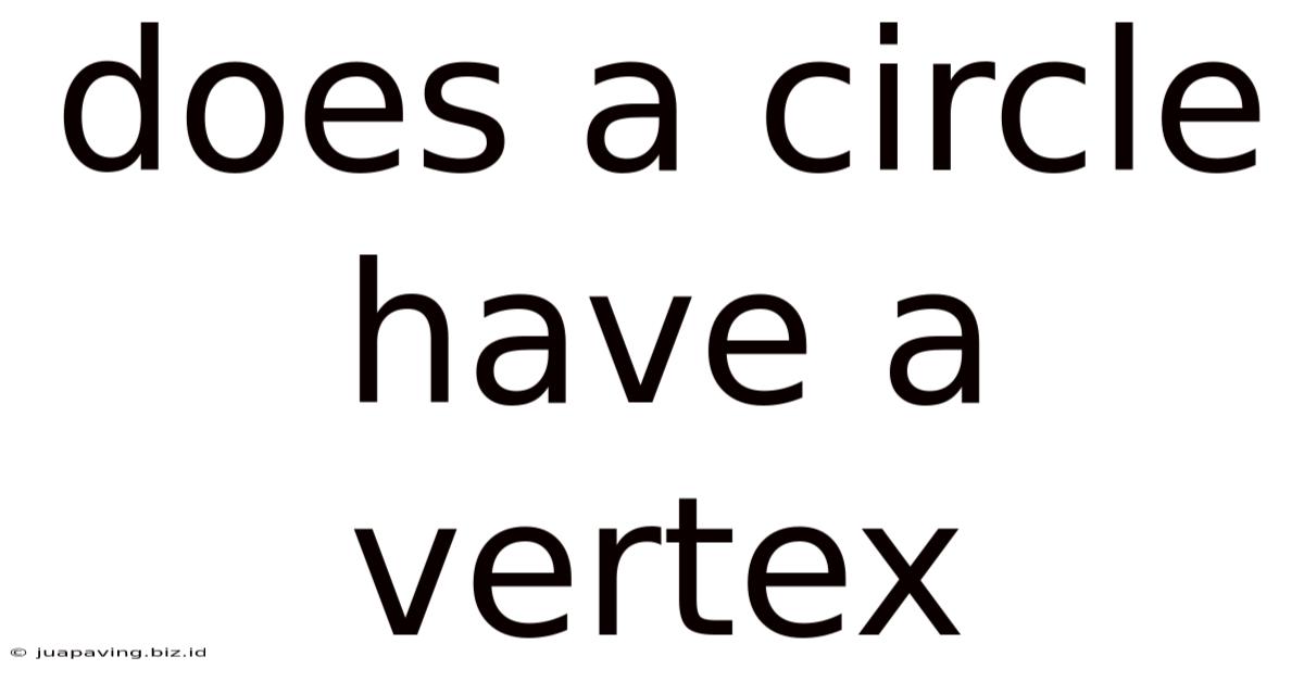 Does A Circle Have A Vertex