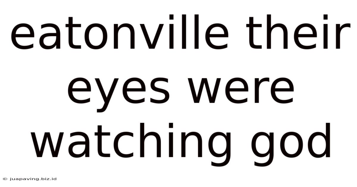 Eatonville Their Eyes Were Watching God