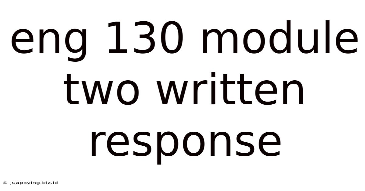 Eng 130 Module Two Written Response