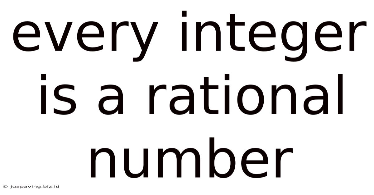 Every Integer Is A Rational Number