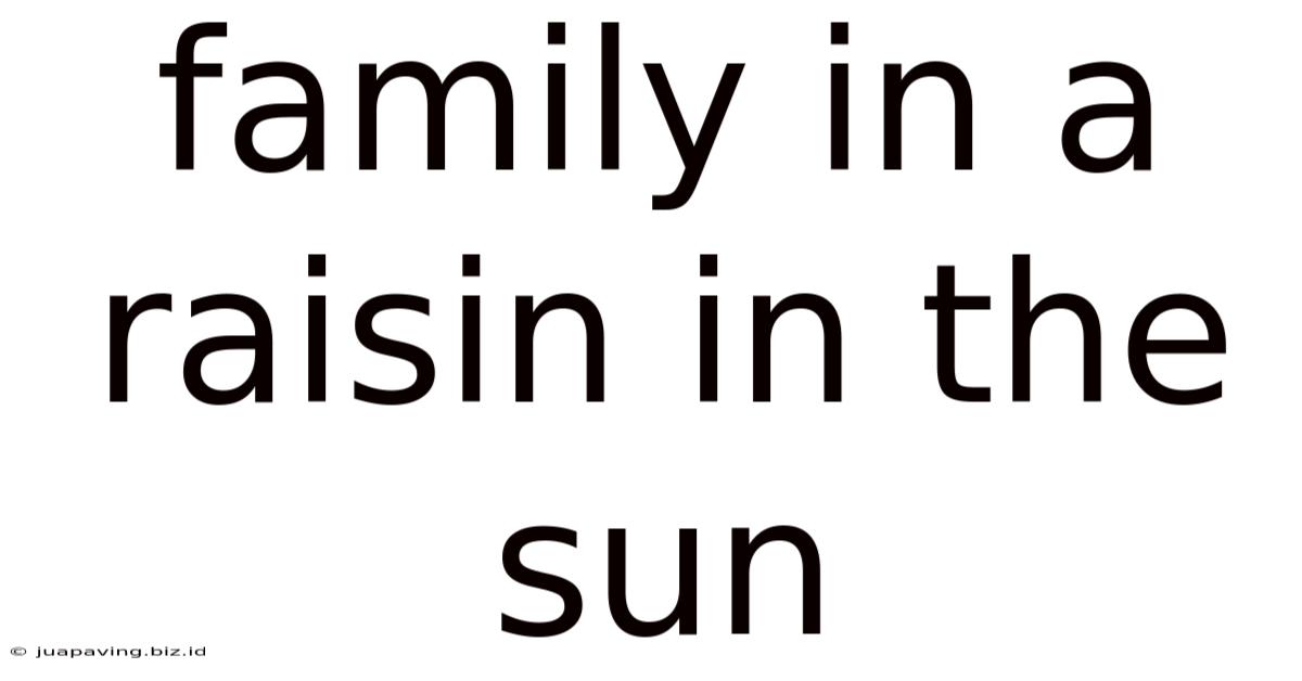 Family In A Raisin In The Sun