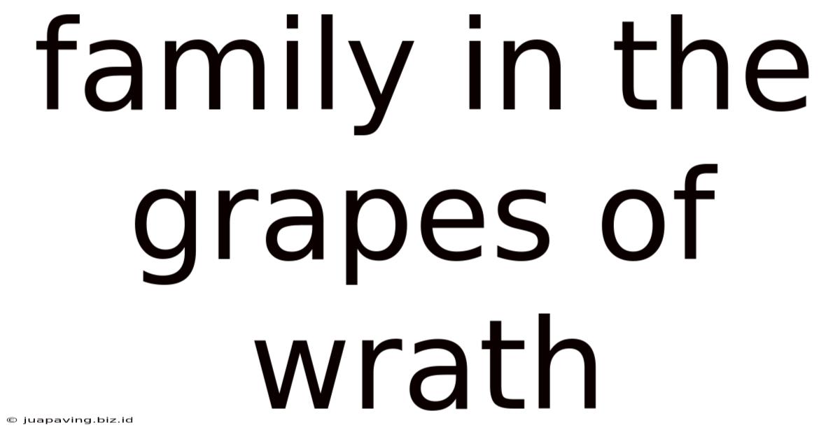 Family In The Grapes Of Wrath