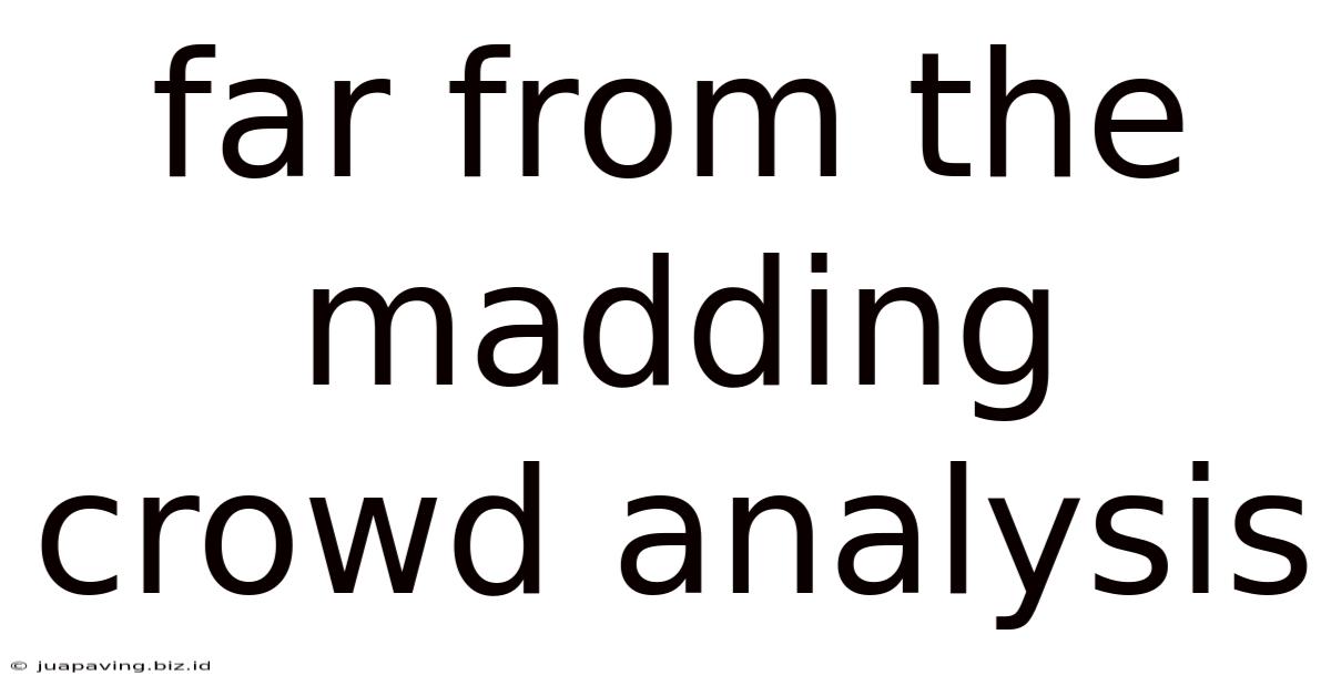 Far From The Madding Crowd Analysis