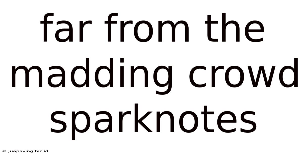 Far From The Madding Crowd Sparknotes