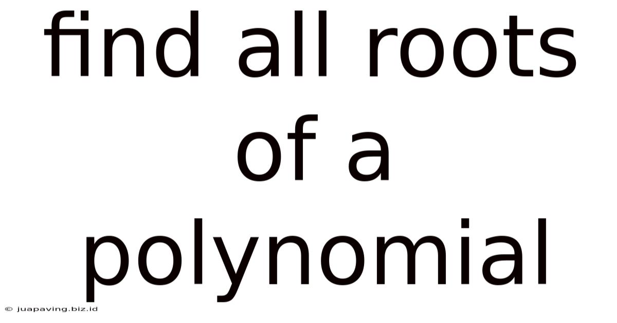 Find All Roots Of A Polynomial