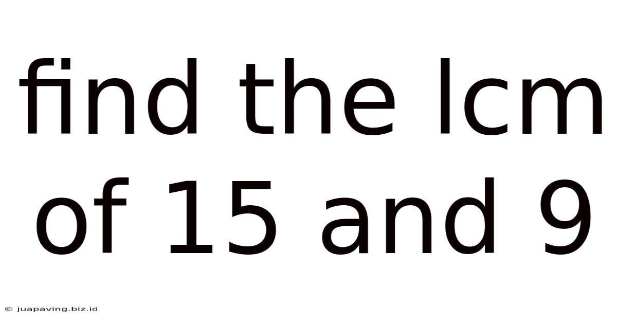Find The Lcm Of 15 And 9