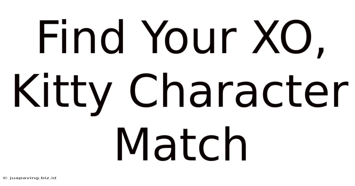 Find Your XO, Kitty Character Match