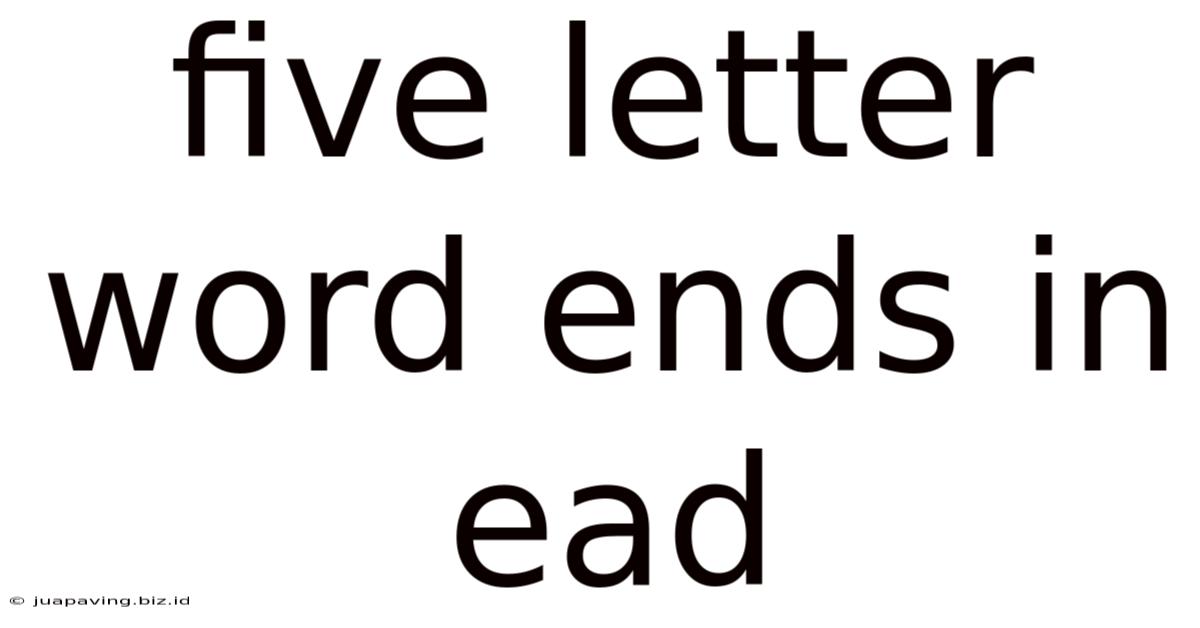 Five Letter Word Ends In Ead