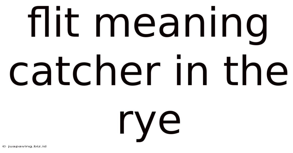 Flit Meaning Catcher In The Rye