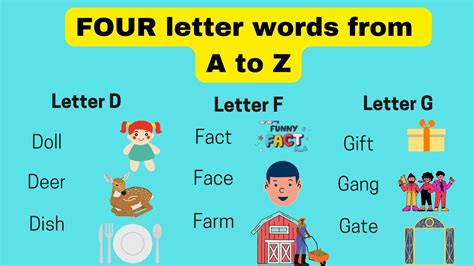 Four Letter Words From A To Z