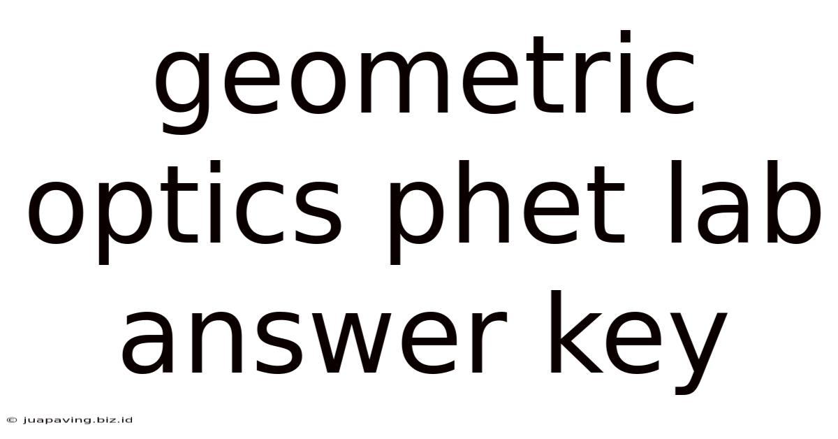 Geometric Optics Phet Lab Answer Key