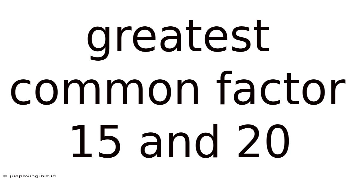 Greatest Common Factor 15 And 20