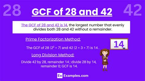 Greatest Common Factor Of 28 And 42