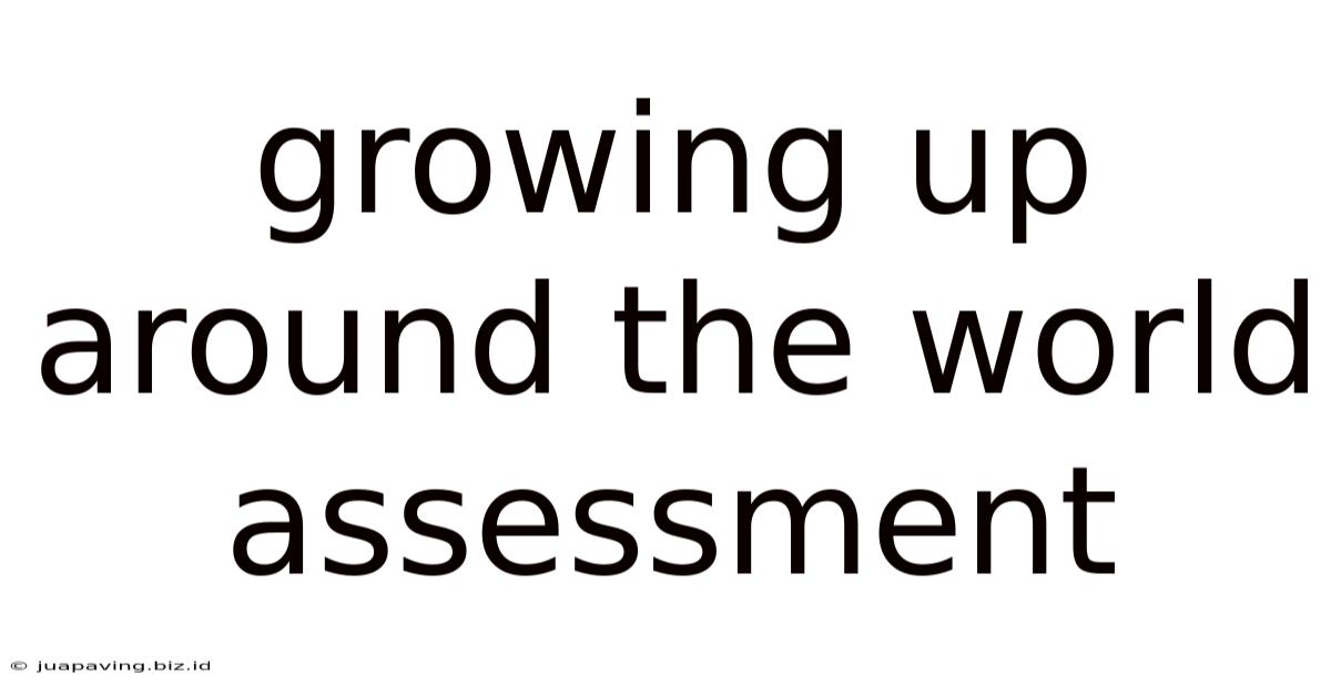 Growing Up Around The World Assessment