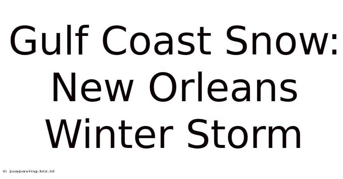 Gulf Coast Snow: New Orleans Winter Storm