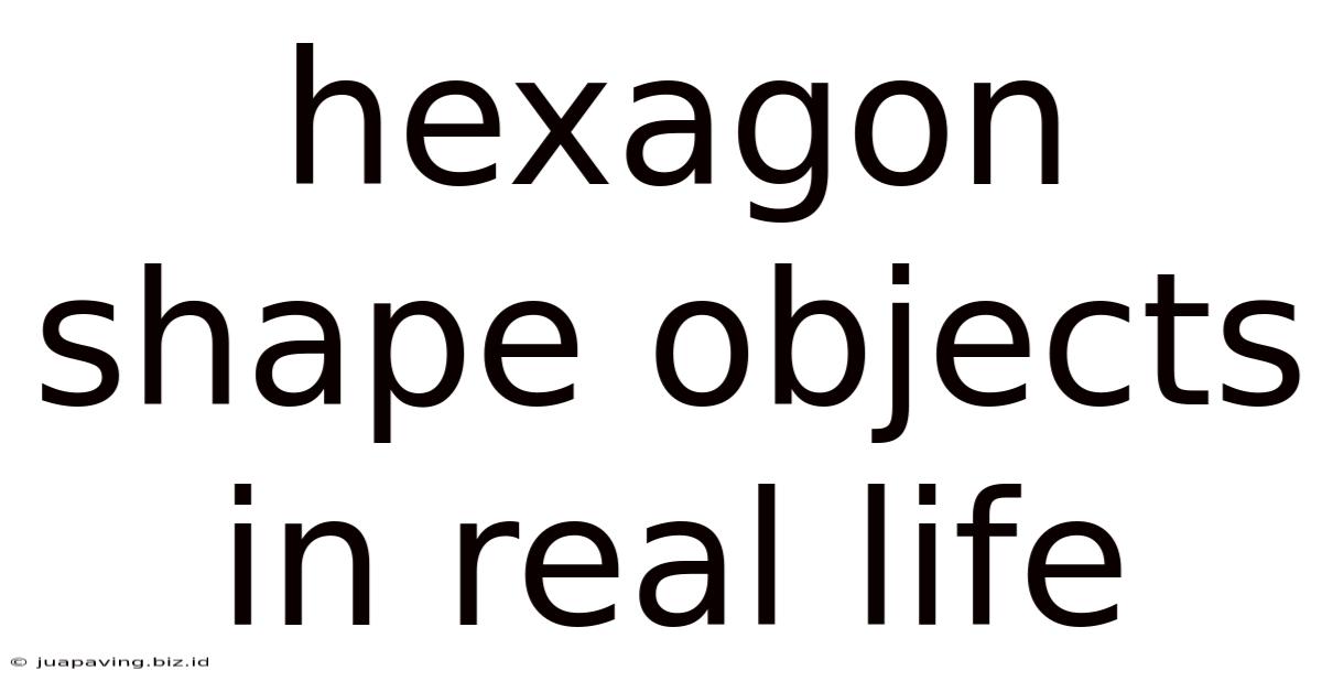 Hexagon Shape Objects In Real Life