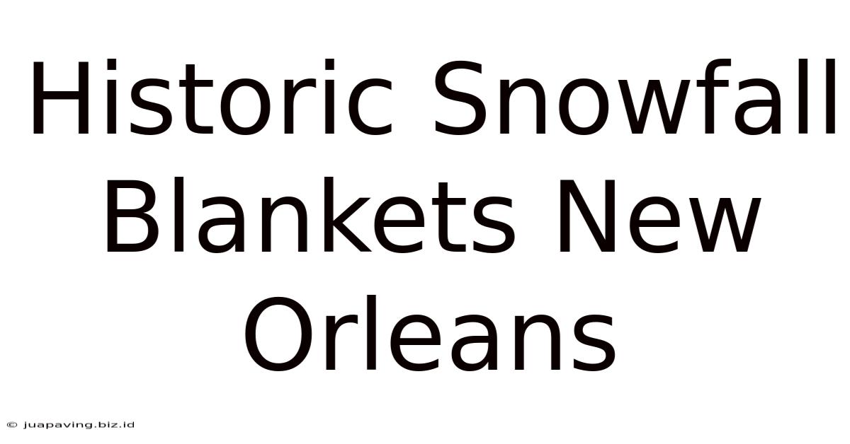 Historic Snowfall Blankets New Orleans