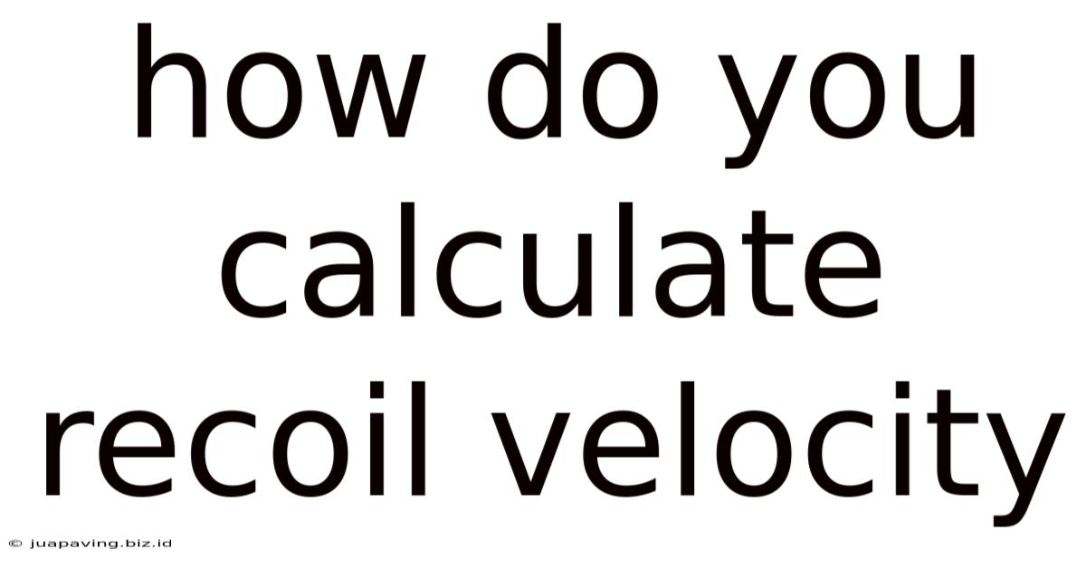 How Do You Calculate Recoil Velocity