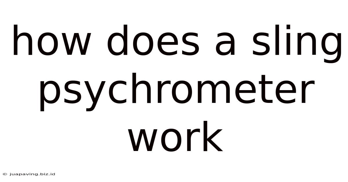 How Does A Sling Psychrometer Work