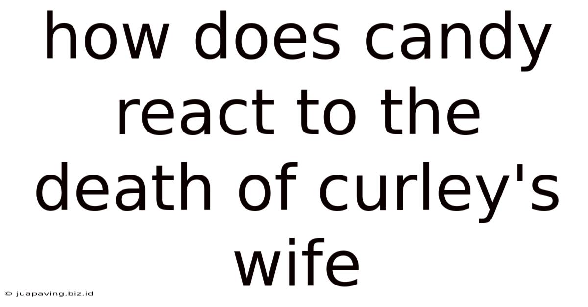 How Does Candy React To The Death Of Curley's Wife