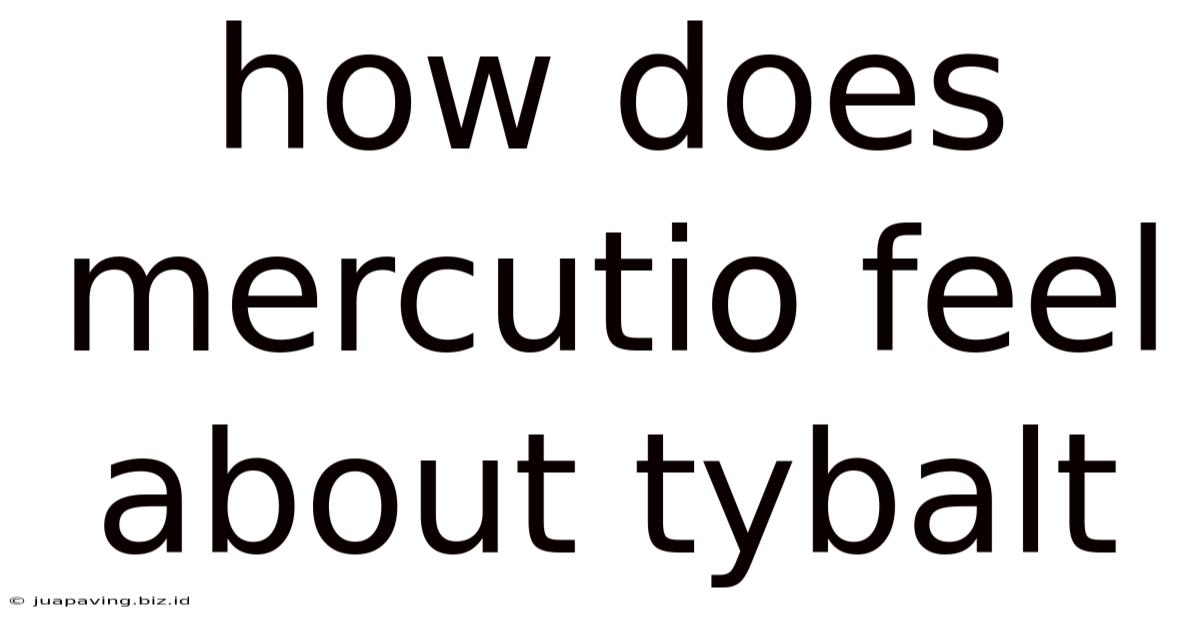 How Does Mercutio Feel About Tybalt