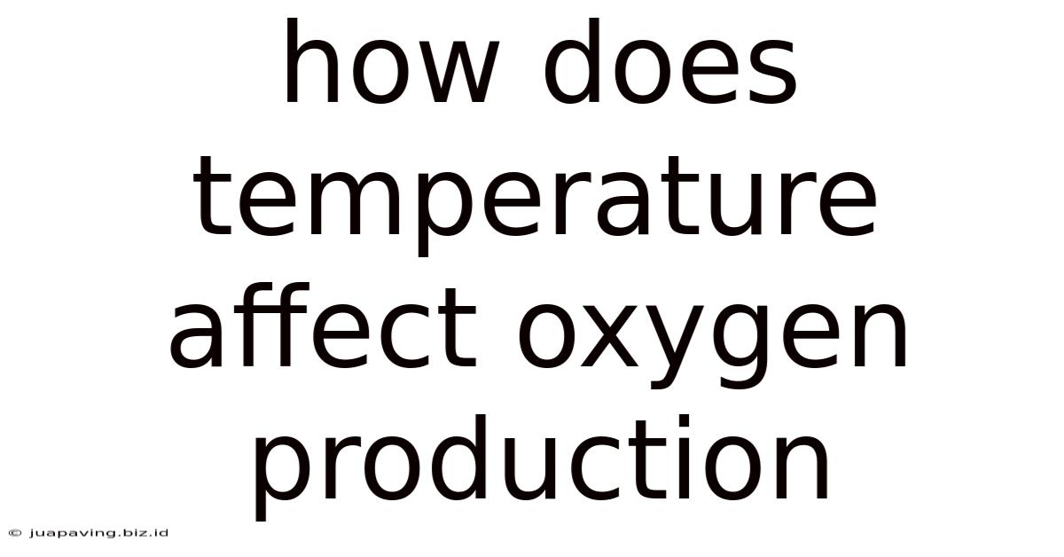 How Does Temperature Affect Oxygen Production
