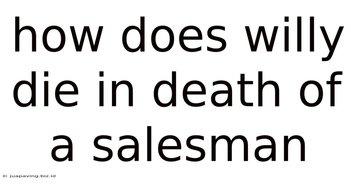 How Does Willy Die In Death Of A Salesman