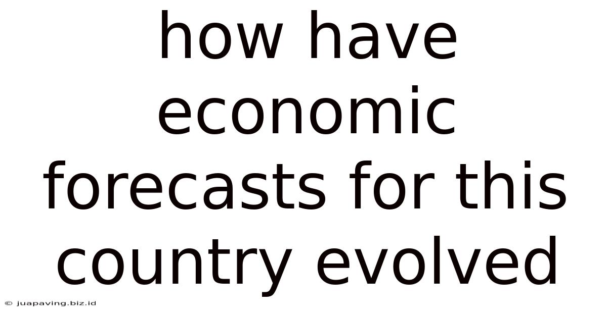 How Have Economic Forecasts For This Country Evolved
