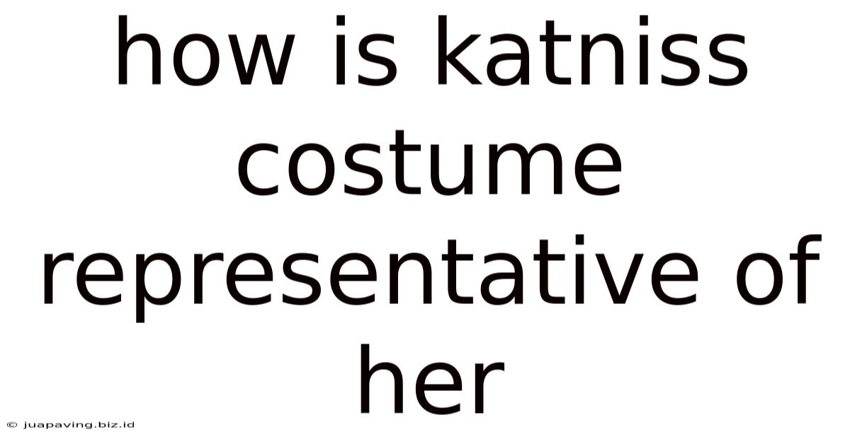 How Is Katniss Costume Representative Of Her