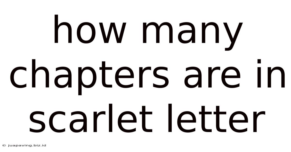 How Many Chapters Are In Scarlet Letter